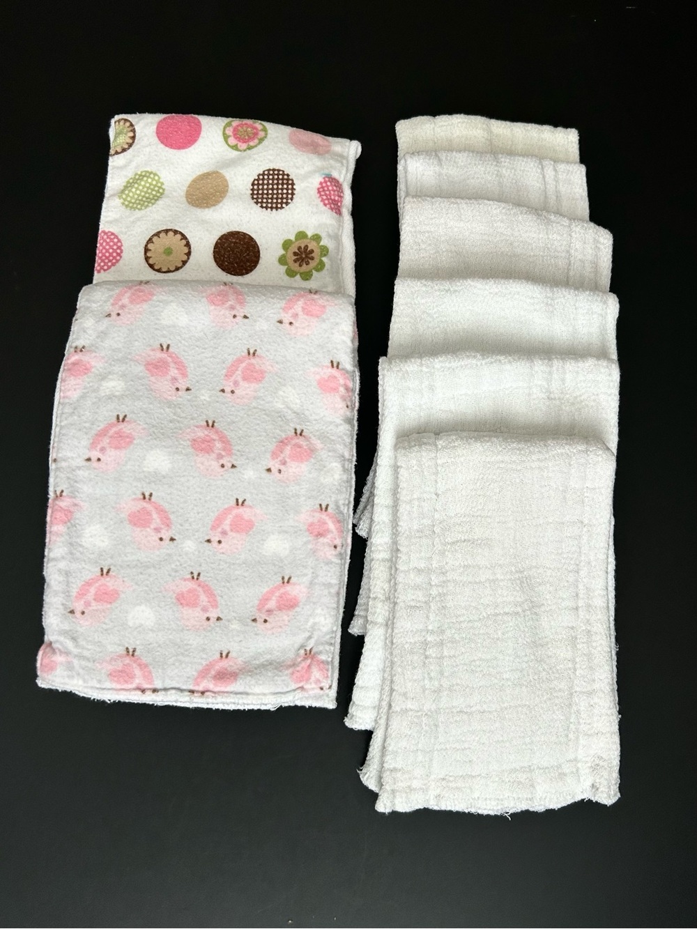 Lot of Baby Soft Cotton Infant Care Accessories Cloth Diapers Burp Pads